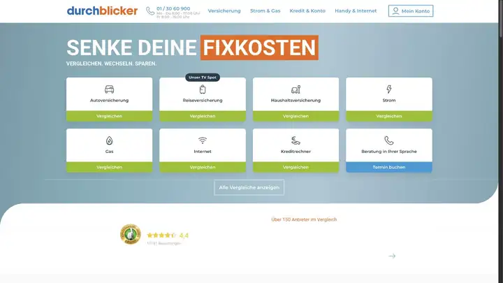 durchblicker.at — Tarifvergleichsportal